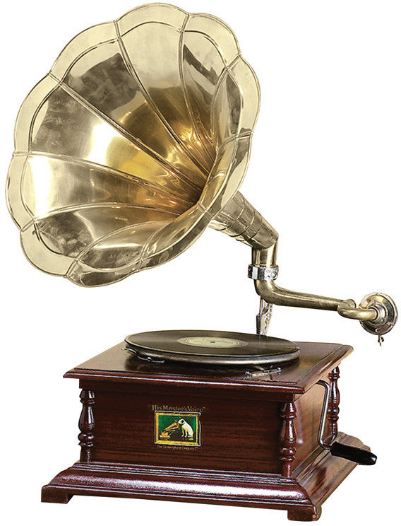 Benzara 05668 Wood Metal Gramophone Decor With Musical Blend