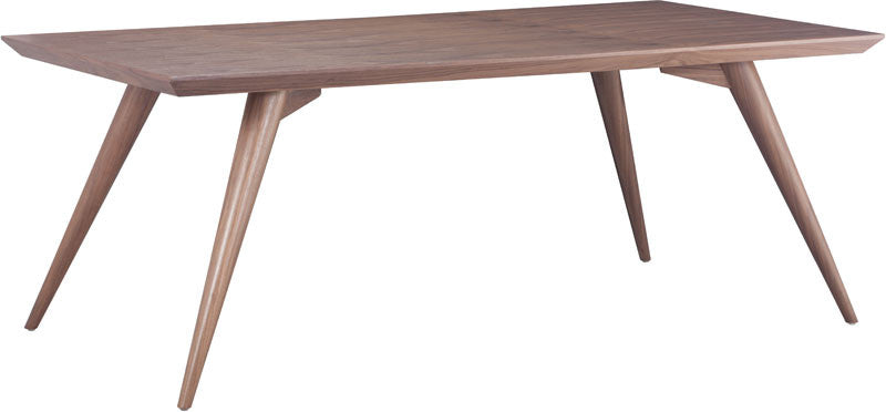Zuo Modern 100000 Stockholm Dining Table Color Walnut Solid Wood Finish
