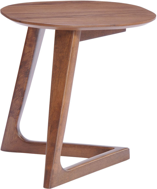 Zuo Modern 100098 Park West Side Table Color Walnut Rubberwood Finish