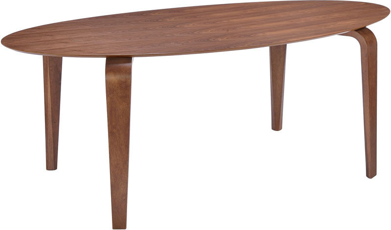 Zuo Modern 100099 Virginia Key Dining Table Color Walnut Rubberwood Finish