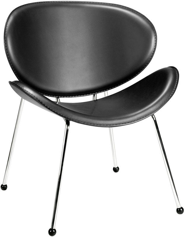 Zuo Modern 100101 Match Occasional Chair Color Black Chromed Steel Finish - Set Of 2