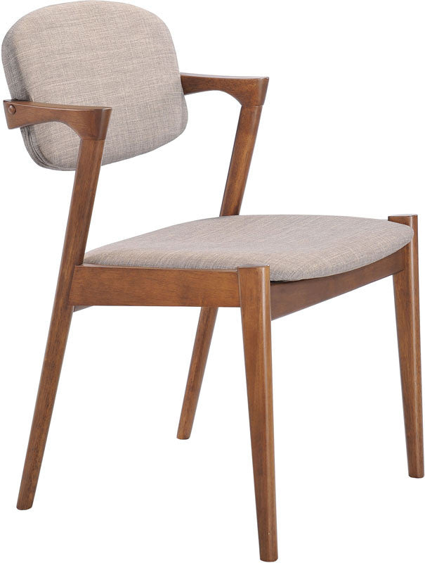 Zuo Modern 100113 Brickell Dining Chair Color Dove Gray Rubberwood Finish - Set Of 2