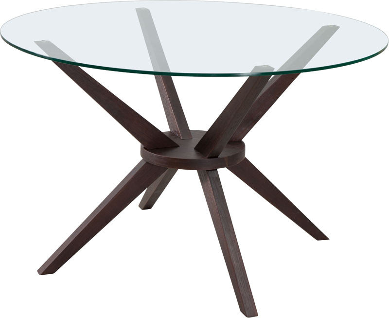 Zuo Modern 100198 Cell Dining Table Color Dark Walnut Acadcia Wood Finish