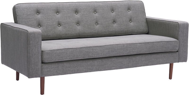 Zuo Modern 100222 Puget Sofa Color Gray Toon Wood Finish