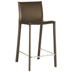 Wholesale Interiors Alc-1822a-65 Brown Brown Leather Counter Stool - Set Of 2