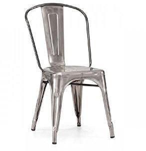 Zuo Modern 106120 Elio Bar Chair Color Gunmetal Steel Finish