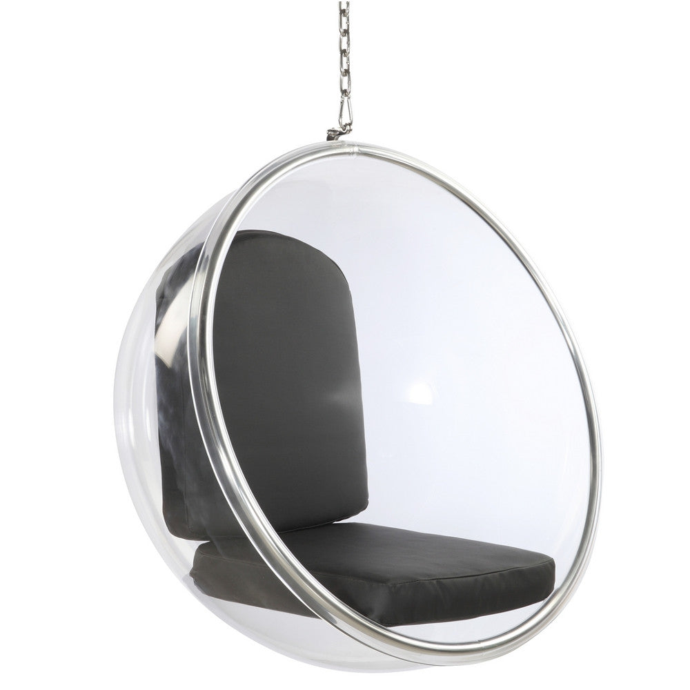 Fine Mod Imports Fmi1122-black Bubble Hanging Chair, Black