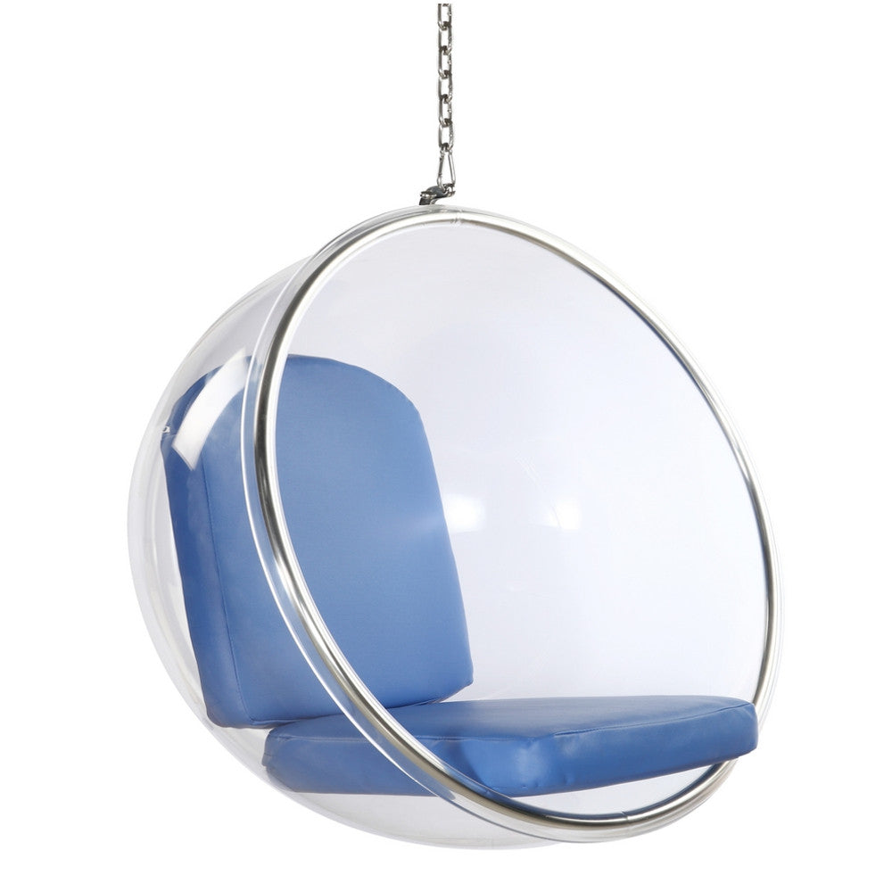 Fine Mod Imports Fmi1122-blue Bubble Hanging Chair, Blue