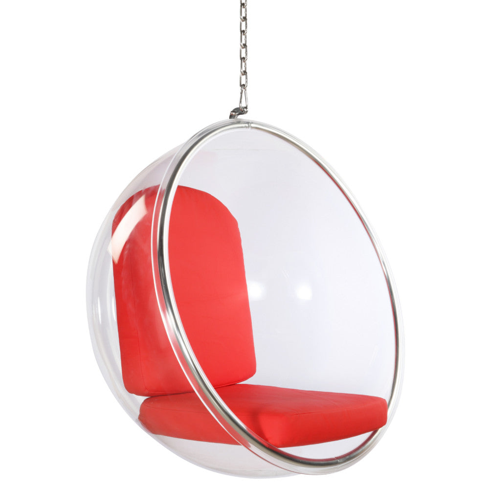 Fine Mod Imports Fmi1122-red Bubble Hanging Chair, Red
