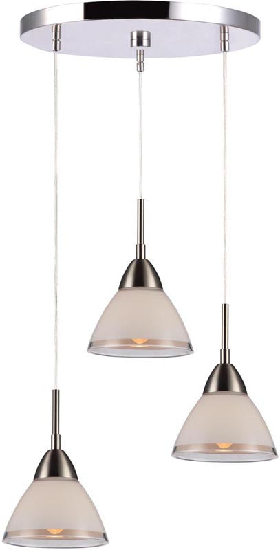 Woodbridge Lighting 13244stn-c60601 Lucia 3-light Cluster