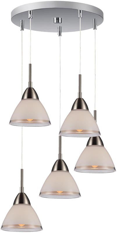 Woodbridge Lighting 13245stn-c60601 Lucia 5-light Cluster