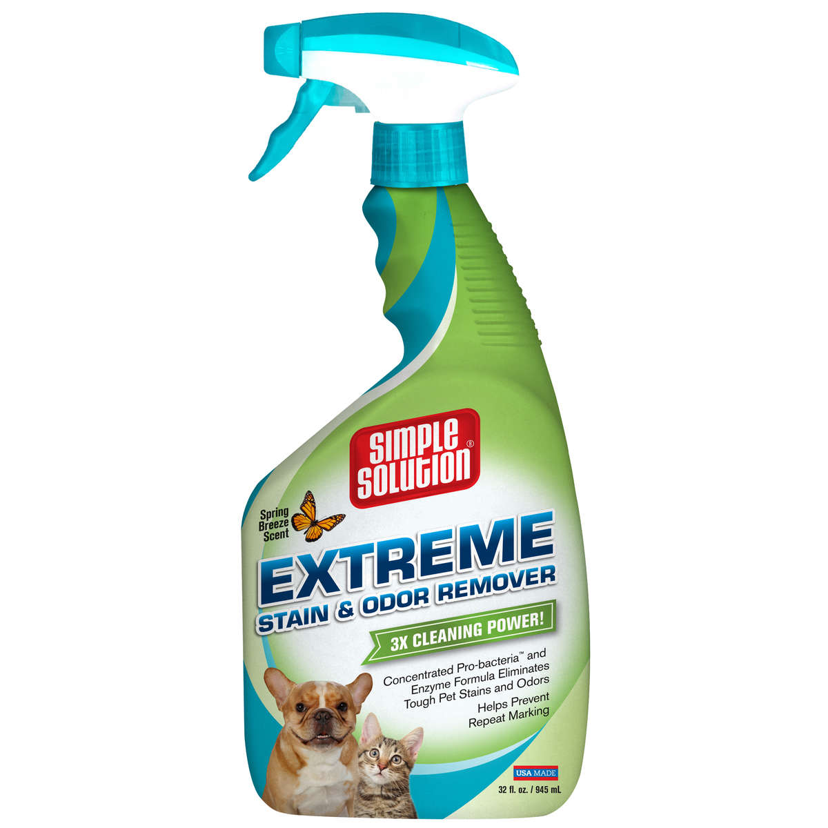 Simple Solution 13424-12p Extreme Spring Breeze Stain And Odor Remover 32oz