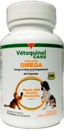 Vetoquinol 13892 Triglyceride Omega Omega3 Fatty Acid For Small Dog 60 Ct