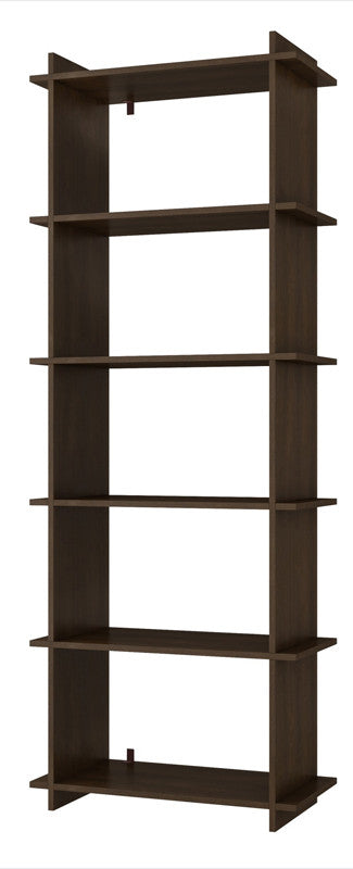 Accentuations By Manhattan Comfort Convenient Gisborne Bookcase 2.0 With 5- Shelves In Tobacco