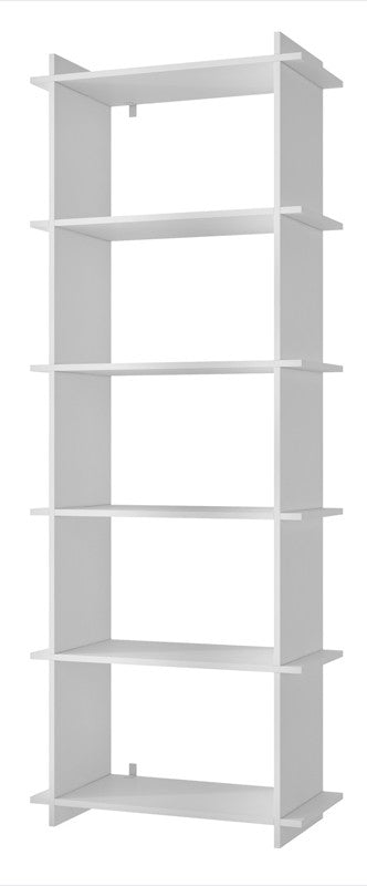 Accentuations By Manhattan Comfort Convenient Gisborne Bookcase 2.0 With 5- Shelves In White