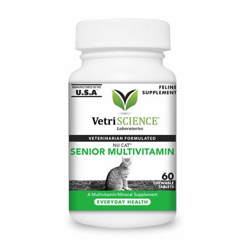 Vetri-science 16191 Nu Cat Senior Multivitamin/mineral Supplement, 60 Tablets