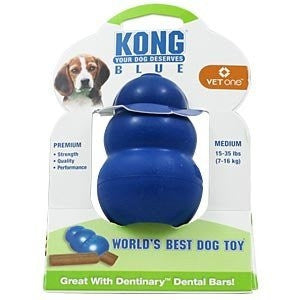 Kong 16453 Kong Blue Dog Toy, Medium 1535 Lbs