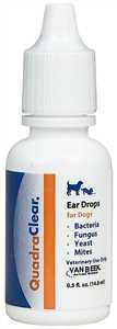 Van Beek 16628 Quadraclear Ear Drops For Dogs, 0.5 Oz.