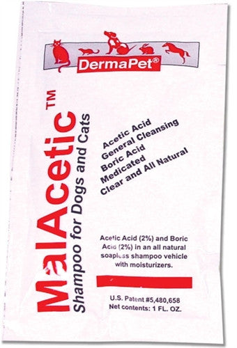 Dermapet 17091 Dermapet Malacetic Shampoo For Dogs & Cats, 1 Oz. Travel Pouch