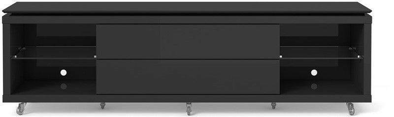 Manhattan Comfort 17253 Lincoln Collection Black Gloss And Black Matte Finish