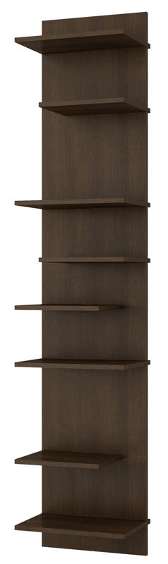 Accentuations By Manhattan Comfort Captivating Nelson Floating Shelf Panel With 8 Shelves In Tobacco