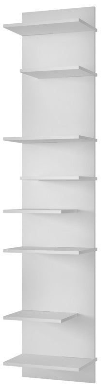 Accentuations By Manhattan Comfort Captivating Nelson Floating Shelf Panel With 8 Shelves In White