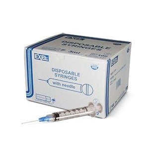 Neogen 18087 Ideal Syringe 3 Cc, 22g X 3/4", Regular Luer, 100/box