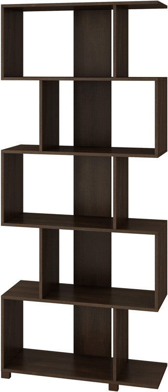 Accentuations By Manhattan Comfort Charming Petrolina Z- Shelf With 5 Shelves In Tobacco