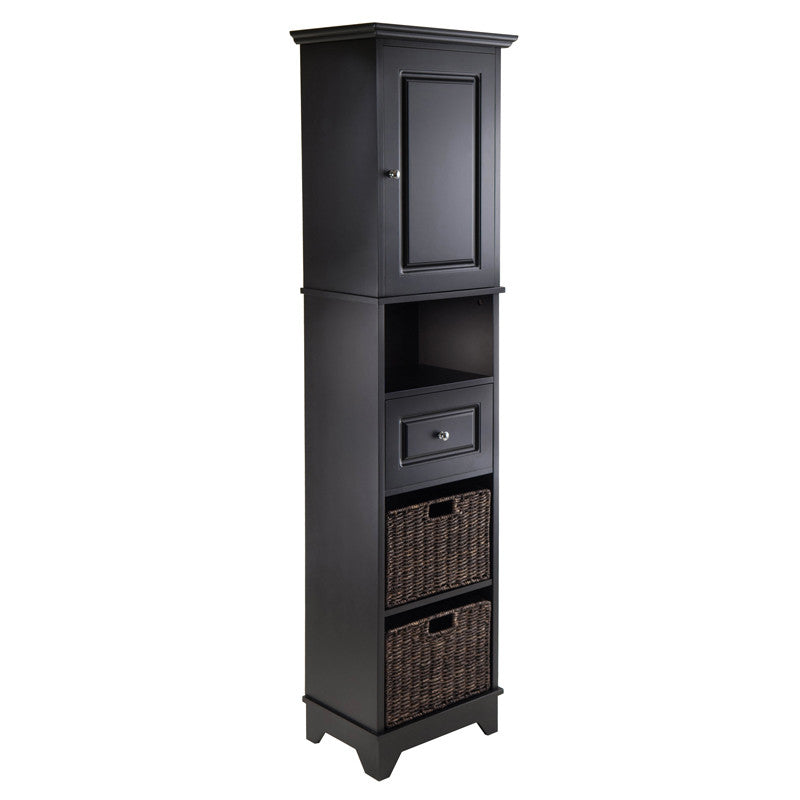 Winsome Wood 20618 Wyatt Tall Cabinet With Baskets, Drawer, Door