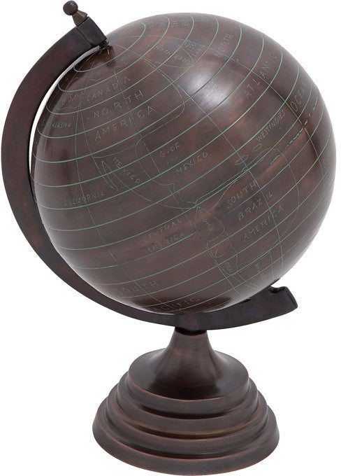 Benzara 22047 Unique Copper Finish Metal Globe (small)