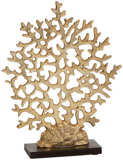 Bayden Hill Alum Coral Decor 12"w, 15"h