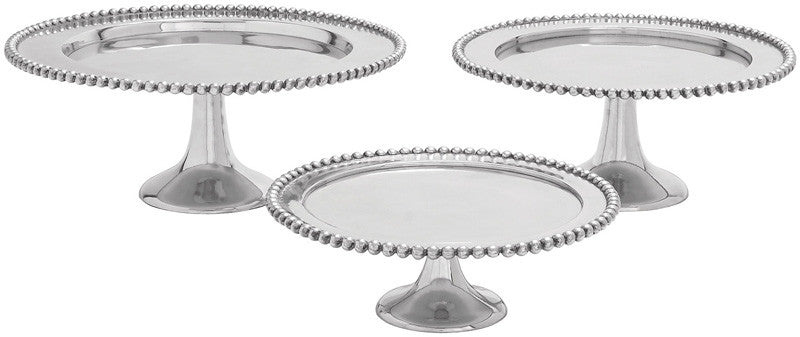 Bayden Hill Alum Cake Stand S/3 19", 16", 14"w