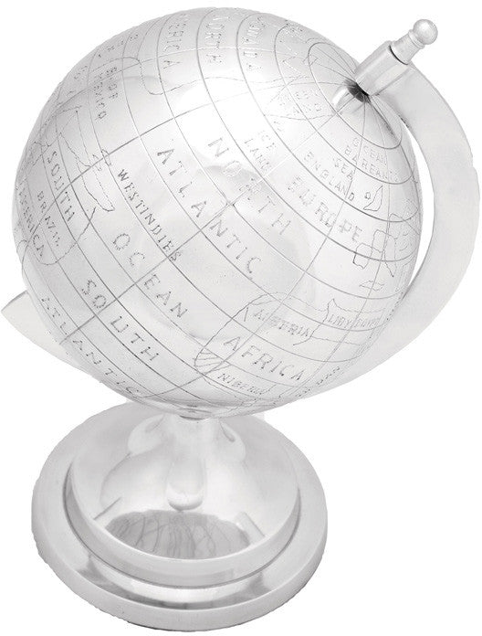 Bayden Hill Alum Decor Globe 9"w, 13"h