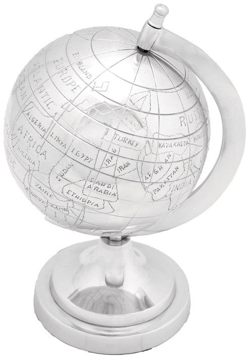 Bayden Hill Alum Decor Globe 7"w, 10"h