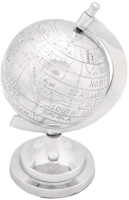 Bayden Hill Alum Decor Globe 6"w, 9"h