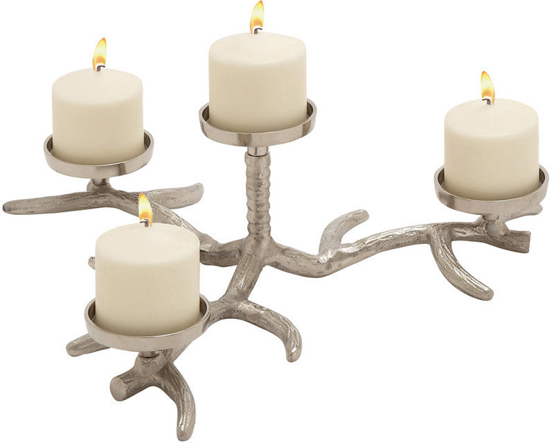 Bayden Hill Alum Candle Holder 17"w, 6"h