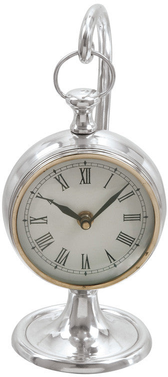 Bayden Hill Alum Clock 11"h, 5"w