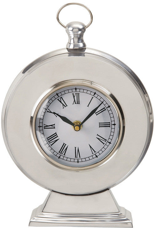 Bayden Hill Alum Clock 10"h, 7"w