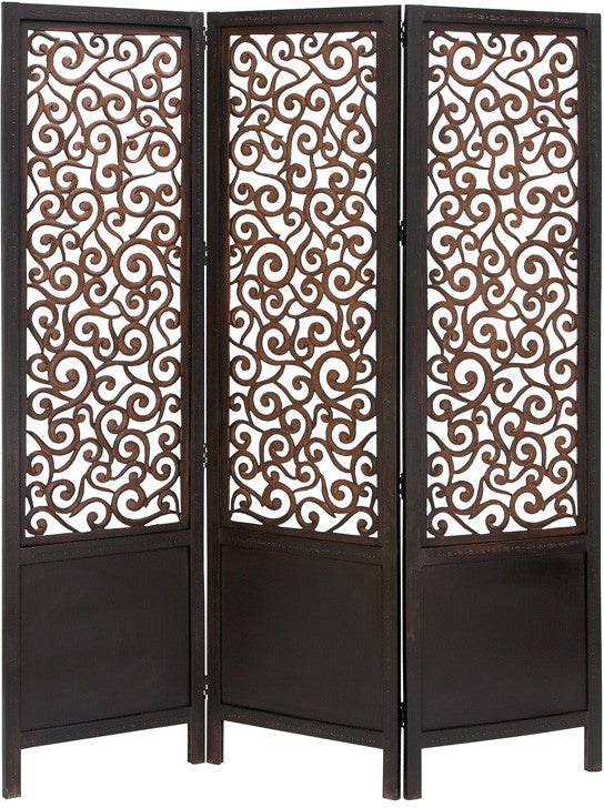 Benzara 34081 Room Dividers Wood Screen 3 Panel