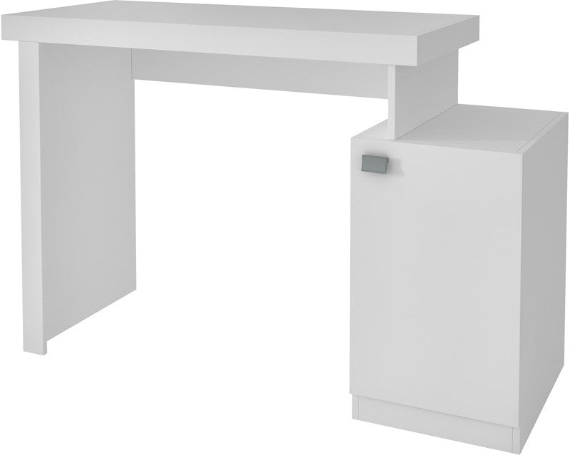 Accentuations By Manhattan Comfort Bagno Level Work Desk With 1- Door And Cubby In White