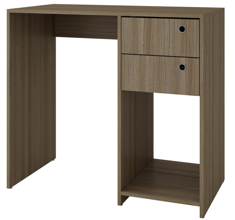 Accentuations By Manhattan Comfort Practical Pascara Work Desk With 2-drawers And 1 Cubby In Oak