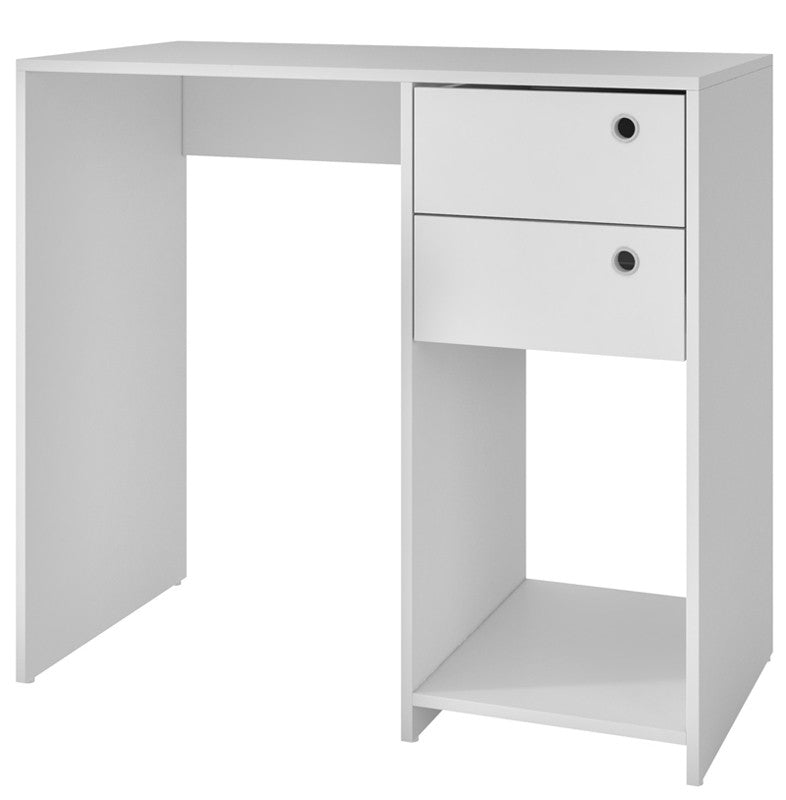 Accentuations By Manhattan Comfort Practical Pascara Work Desk With 2-drawers And 1 Cubby In White