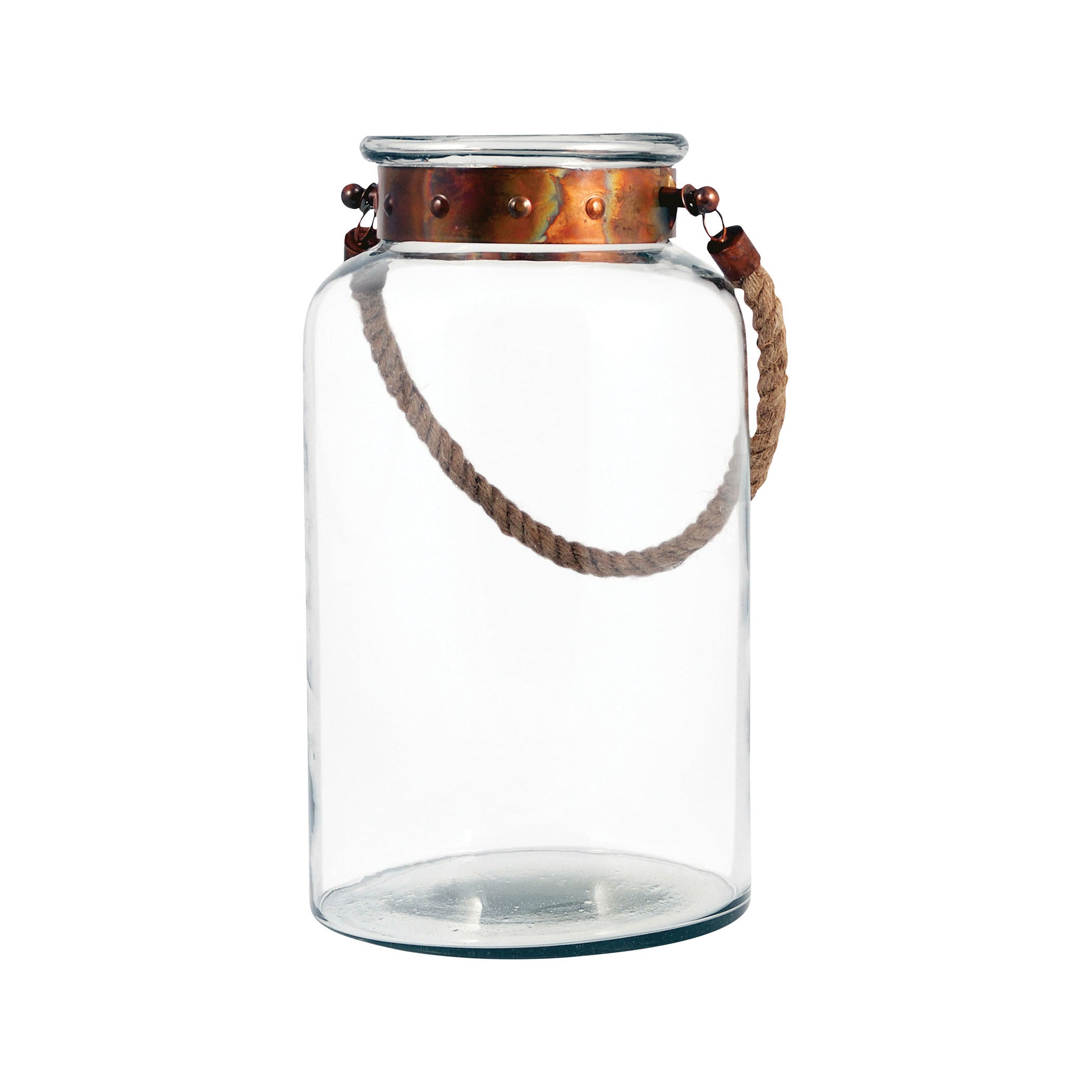 Pomeroy Pom-401688 Calico Collection Burned Copper,clear Finish Candle/candle Holder