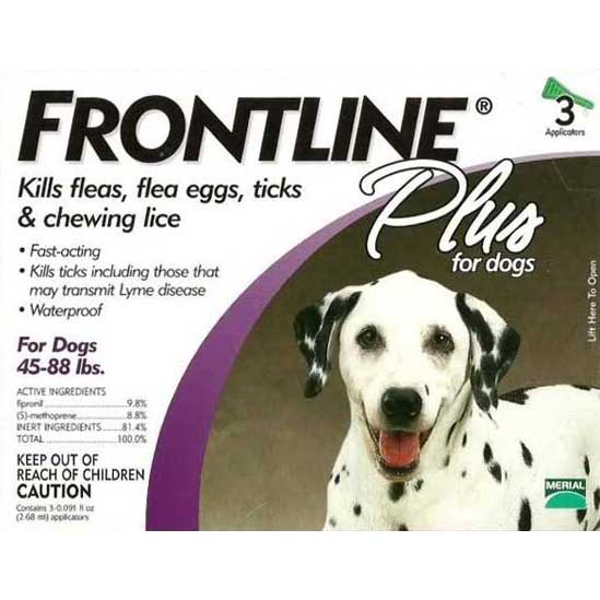 Frontline 45-88-3pk-ps Flea Control Plus For Dogs And Puppies 45-88 Lbs 3 Pack