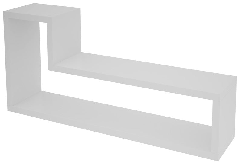 Accentuations By Manhattan Comfort Barabs Tetris "l" Shaped Floating Wall Mount In White