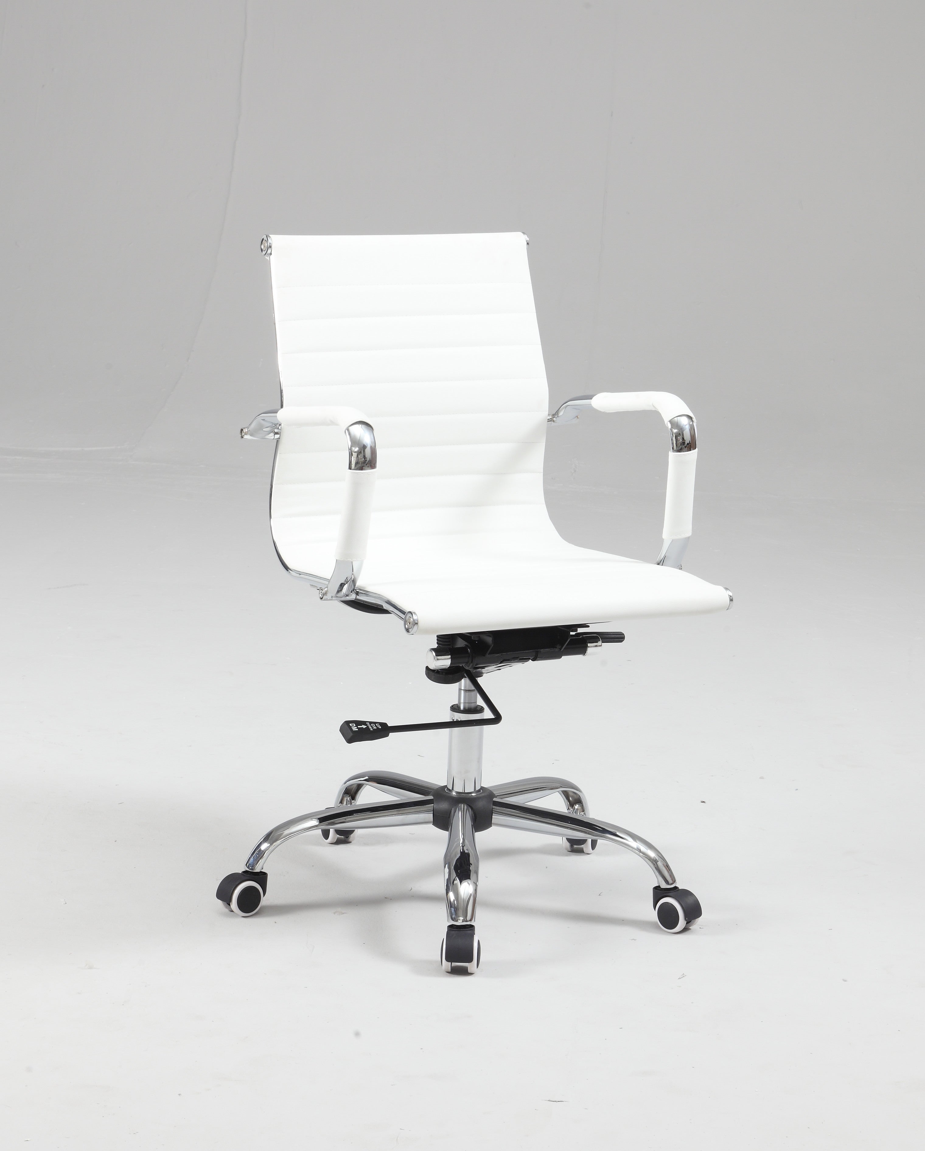 Chintaly 4918-cch-wht Upholstered Back, Adjustable Office Chair