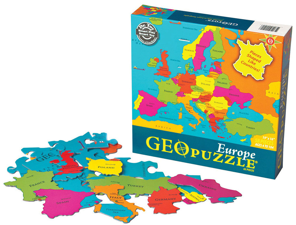 Geotoys Tgeo-01 Geopuzzle Europe Educational Geography Jigsaw Puzzle