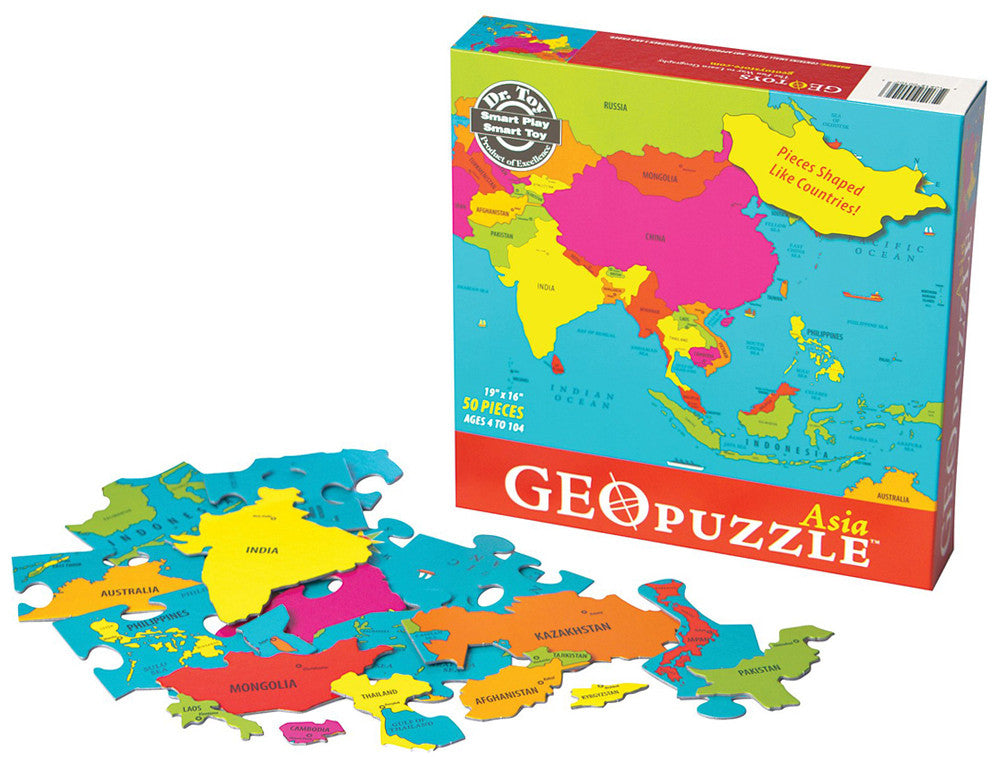 Geotoys Tgeo-02 Geopuzzle Asia Educational Geography Jigsaw Puzzle