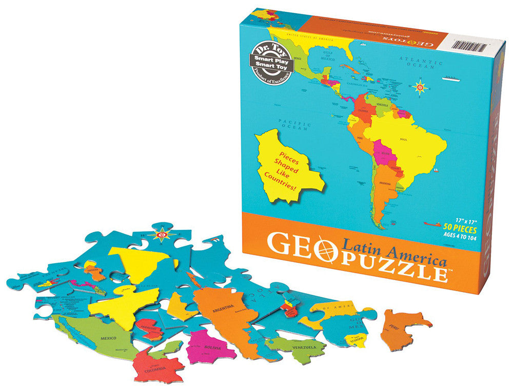 Geotoys Tgeo-05 Geopuzzle Latin America Educational Geography Jigsaw Puzzle