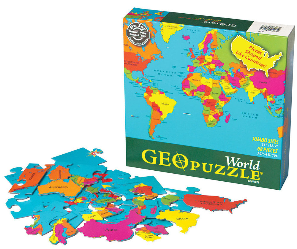 Geotoys Tgeo-06 Geopuzzle World Educational Geography Jigsaw Puzzle